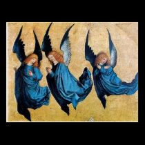 THREE ANGELS IN BLUE postcards