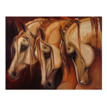 Three Arabians Postcard