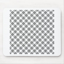Three Bands Small Diamond - Black on White Mousepad