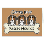 Three Basset Hounds