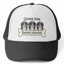 Three Basset Hounds