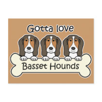 Three Basset Hounds