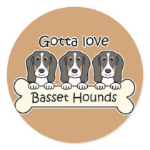 Three Basset Hounds