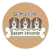 Three Basset Hounds