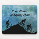 Three Bikers on Against a Blue Sky Mouse Pad