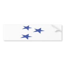three blue stars icon bumper stickers