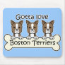 Three Boston Terriers Mouse Pads