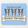Three Boston Terriers Mouse Pad