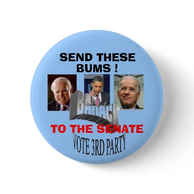 three bums pinback buttons by kanjana