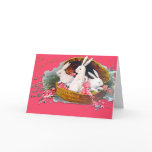 Three bunnies in a basket Card