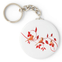 Three Cardinals Key Chain
