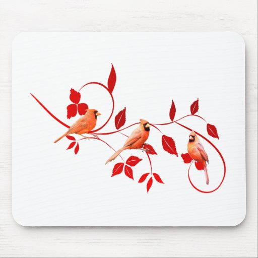 Three Cardinals Mouse Mat