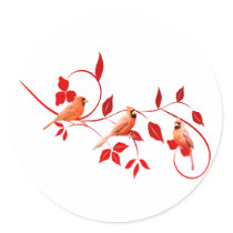Three Cardinals Stickers