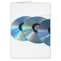 Three Cds On A Paper Greeting Cards