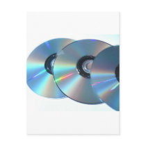 Three Cds On A Paper Post Card