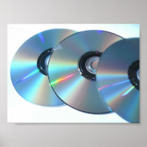 Three Cds On A Paper Print