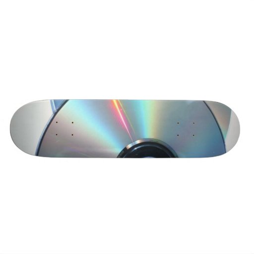 Three Cds On A Paper Skateboards