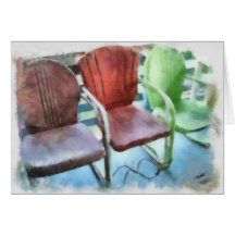 Three Chairs Greeting Card