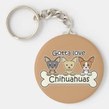 Three Chihuahuas Keychain