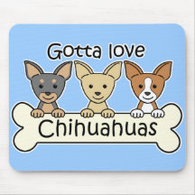 Three Chihuahuas Mouse Pad