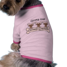 Three Chinese Cresteds Pet Clothes