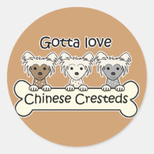Three Chinese Cresteds Sticker
