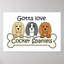 Three Cocker Spaniels