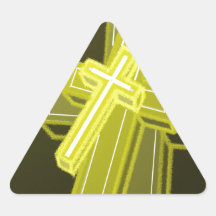 Three Crosses... Triangle Stickers