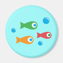 Three Cute Fish Refrigerator Magnet