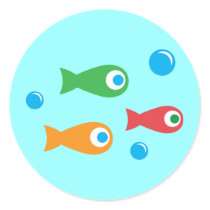 Three Cute Fish Sticker
