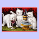 Three cute kittens dinner party invitations