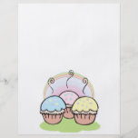 three cute little cupcakes flyer design