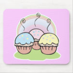 three cute little cupcakes mouse pads