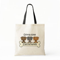 Three Dachshunds Canvas Bag