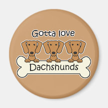 Three Dachshunds Magnet