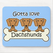 Three Dachshunds Mousepad