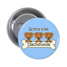 Three Dachshunds Pins