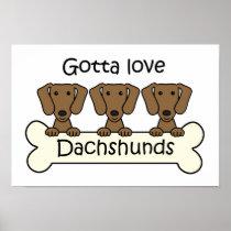 Three Dachshunds Posters