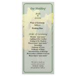 Three Daffodils Standing Guard Wedding Program Custom Rack Card