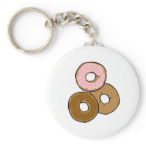 Three Delicious Doughnuts keychains