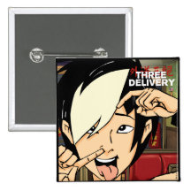 Three Delivery Tobey Button