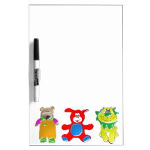 Three-Dimensional Cartoon Animals Dry Erase Board