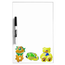 Three-Dimensional Cartoon Animals Dry Erase Board