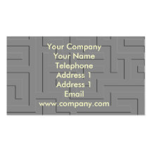 Three Dimensional Maze Business Card Templates