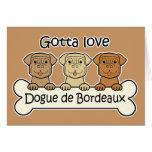 Three Dogue de Bordeaux Greeting Card