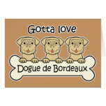 Three Dogue de Bordeaux Greeting Cards