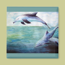three dolphins image magnet magnets