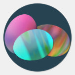 Three Easter Eggs Round Stickers