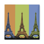 Three Eiffel Towers in Paris