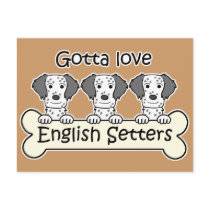 Three English Setters Post Cards